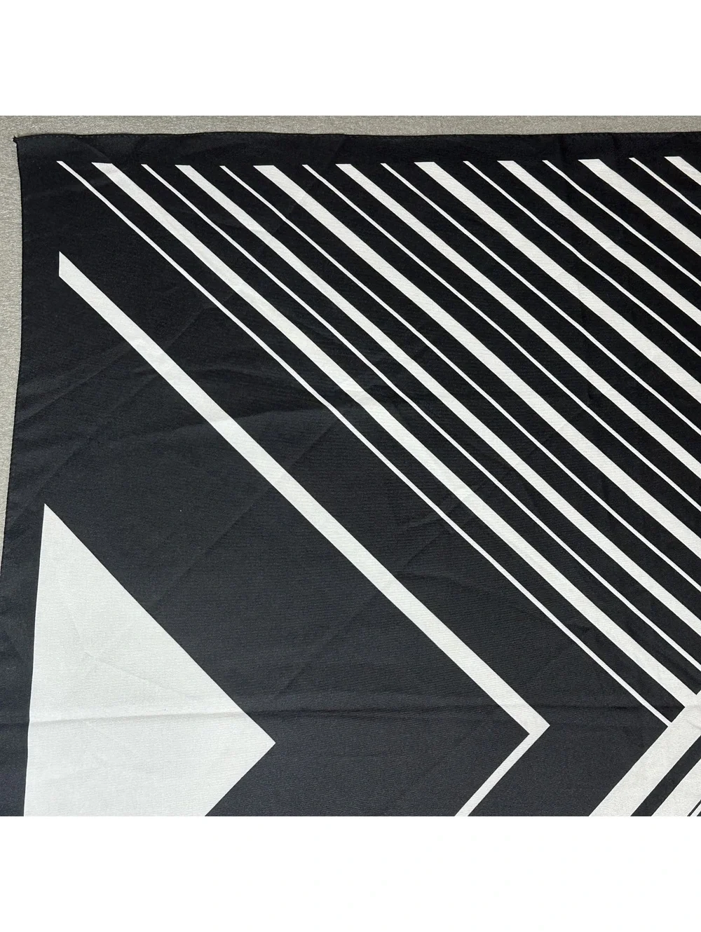 Vintage Black and White Geometric Pattern Square Scarf